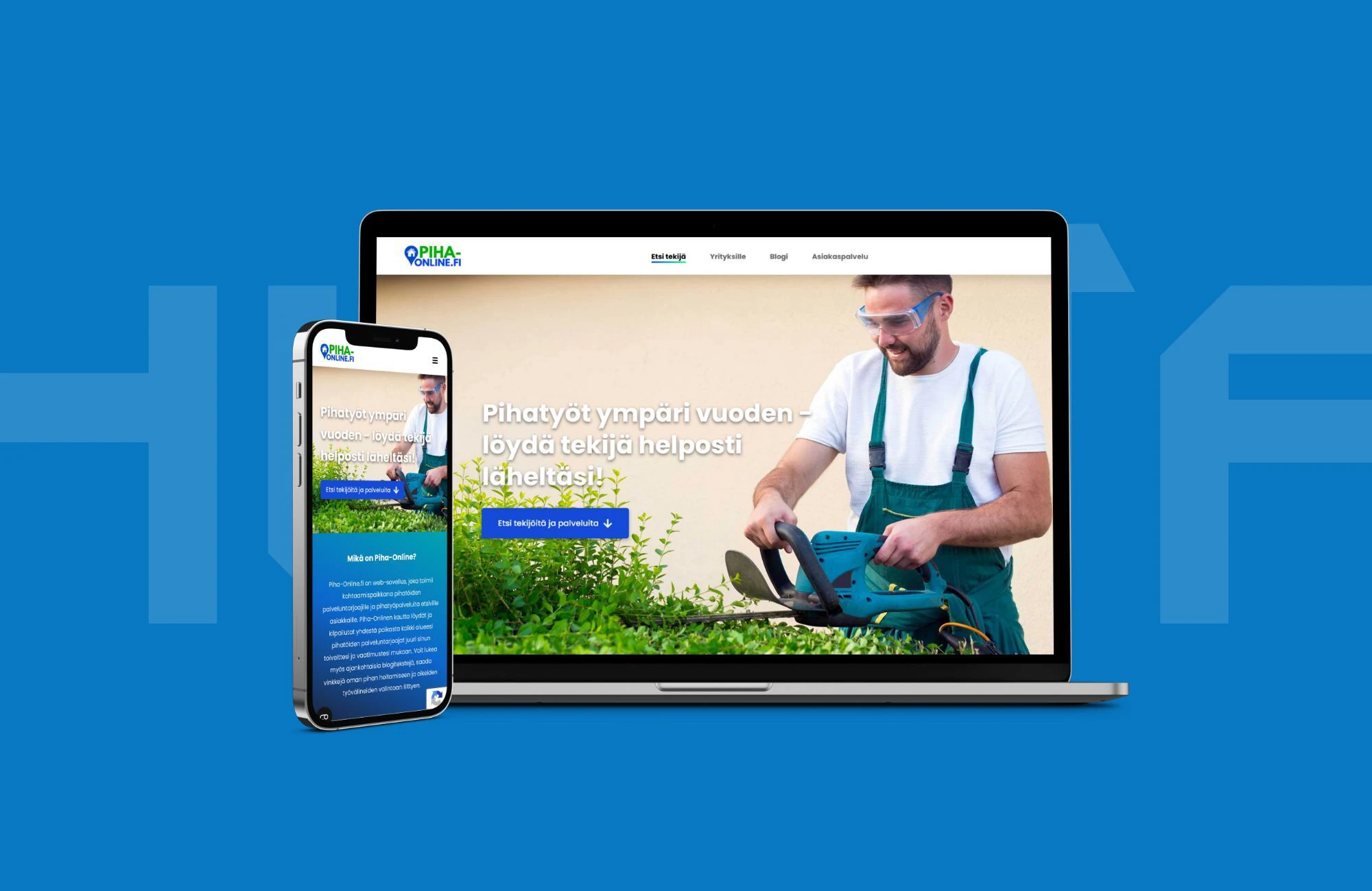 Piha-Onlline website mockup