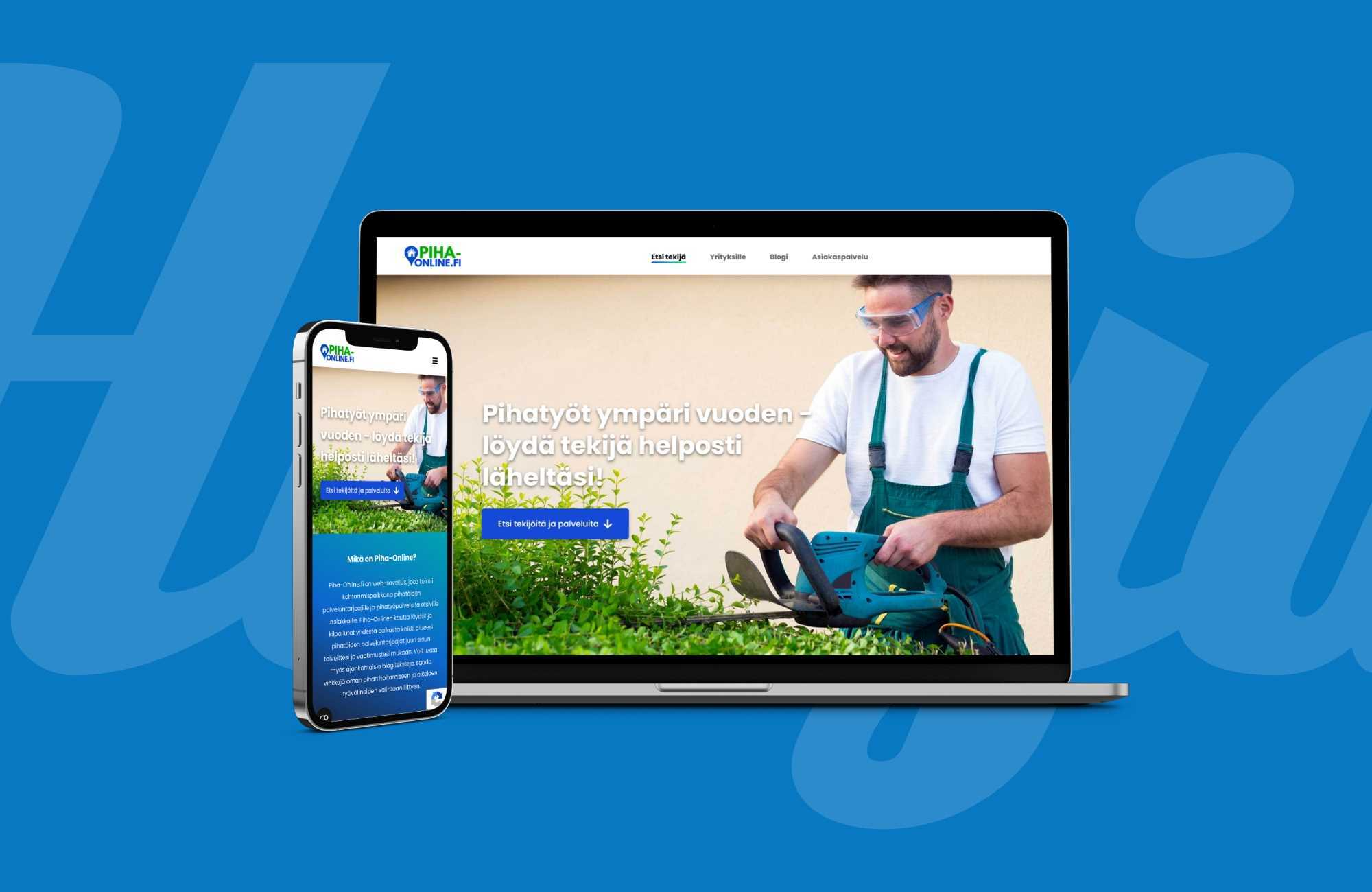 Piha-Online mockup.