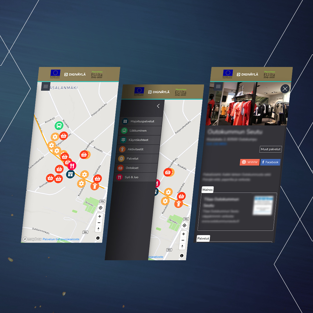 Digiväylä mockup.