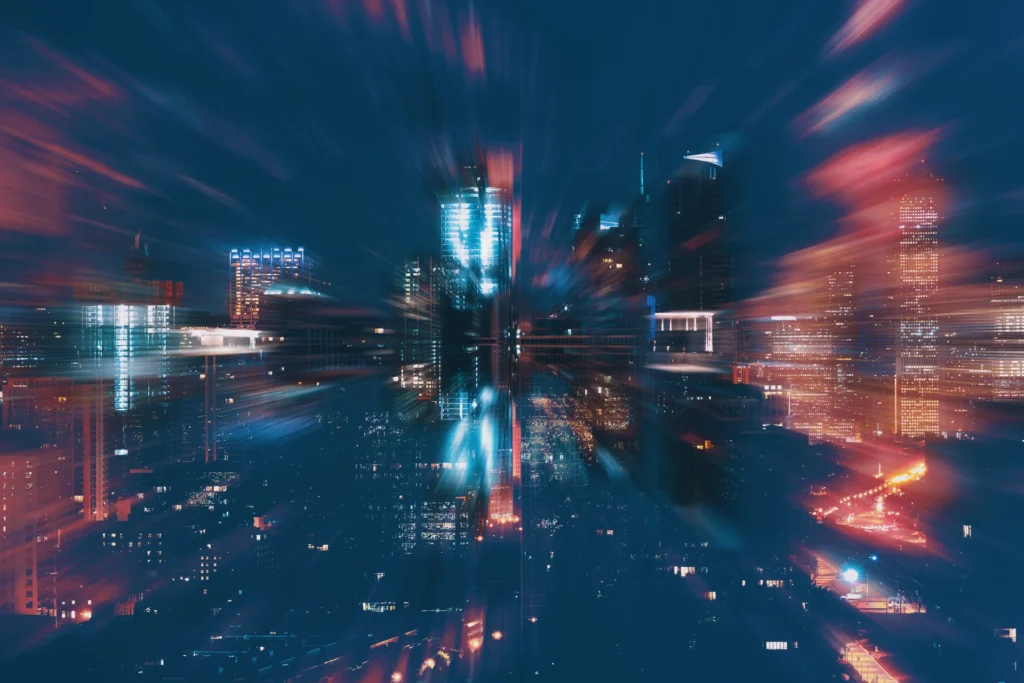 Tekoäly ei ole jumalolento -artikkelin kansikuva, jossa kauounki yöllä.