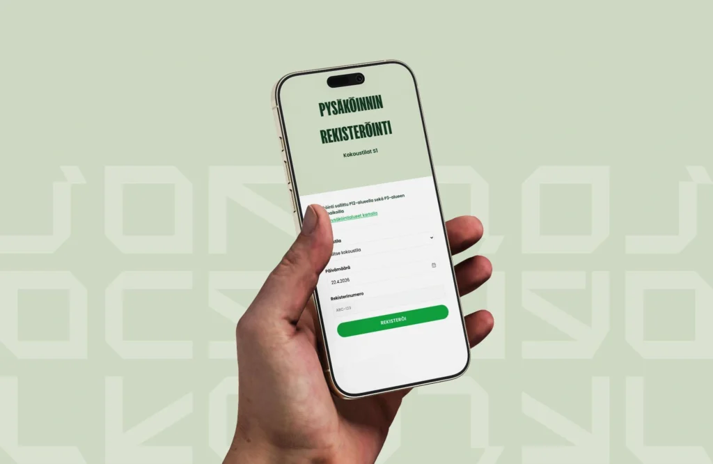 Innocumin sovelluksen mockup puhelimen näytöllä.