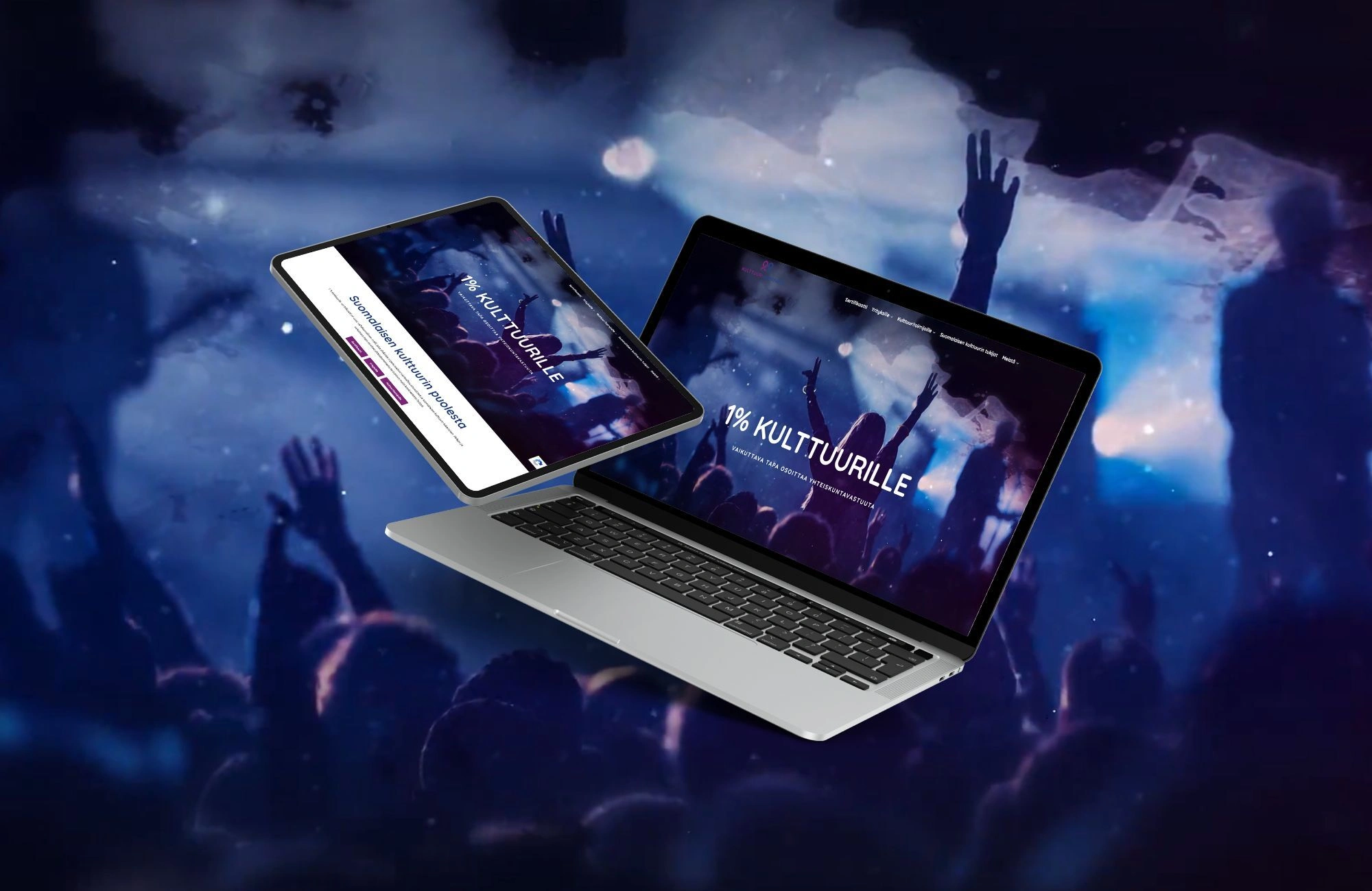 Kukttuurikumppanit website mockup.